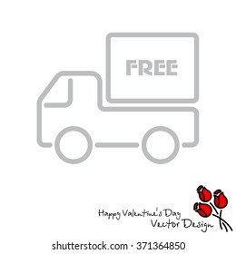 Web line icon. Free delivery