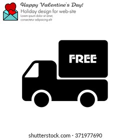 Web line icon. Free delivery