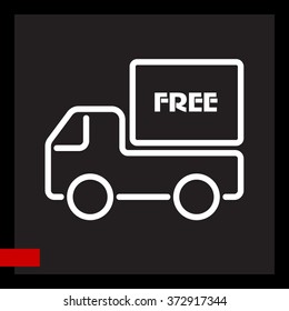 Web line icon. Free delivery