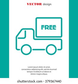 Web line icon. Free delivery