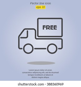 Web line icon. Free delivery