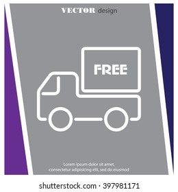Web line icon. Free delivery