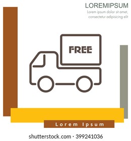 Web line icon. Free delivery