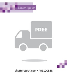 Web line icon. Free delivery