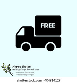 Web line icon. Free delivery
