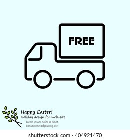 Web line icon. Free delivery
