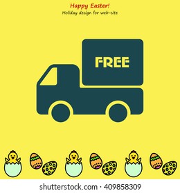 Web line icon. Free delivery