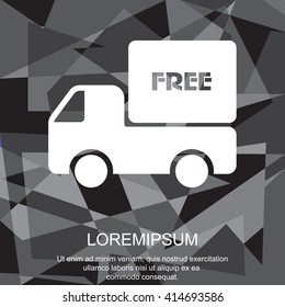 Web line icon. Free delivery