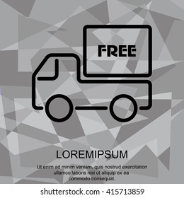 Web line icon. Free delivery