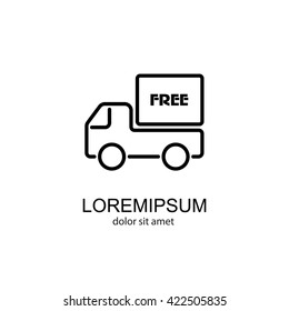 Web line icon. Free delivery