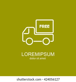 Web line icon. Free delivery