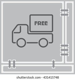 Web line icon. Free delivery