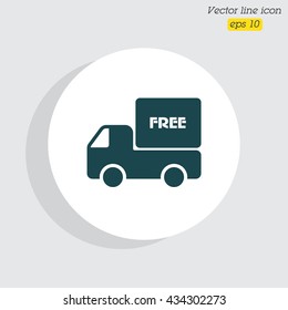 Web line icon. Free delivery