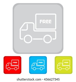 Web line icon. Free delivery