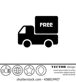 Web line icon. Free delivery