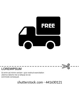 Web line icon. Free delivery