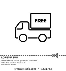 Web line icon. Free delivery