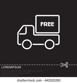 Web line icon. Free delivery