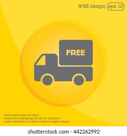 Web line icon. Free delivery