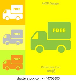 Web line icon. Free delivery