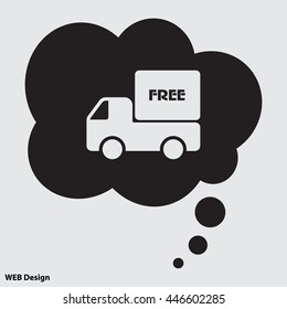 Web line icon. Free delivery