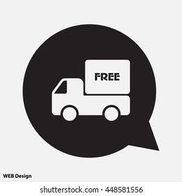 Web line icon. Free delivery