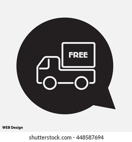 Web line icon. Free delivery