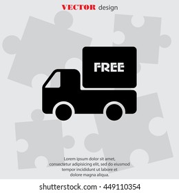 Web line icon. Free delivery