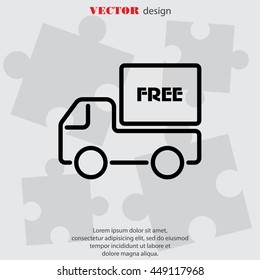 Web line icon. Free delivery