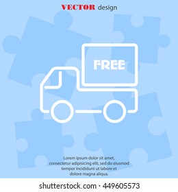 Web line icon. Free delivery