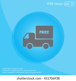 Web line icon. Free delivery