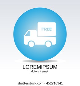 Web line icon. Free delivery