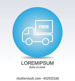 Web line icon. Free delivery