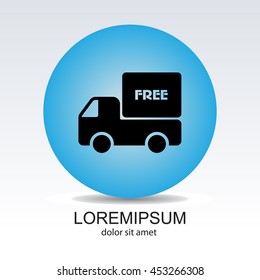 Web line icon. Free delivery