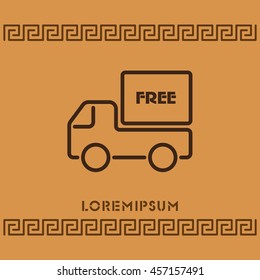 Web line icon. Free delivery