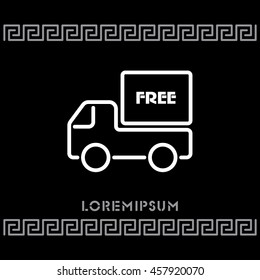 Web line icon. Free delivery