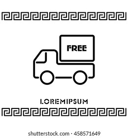 Web line icon. Free delivery