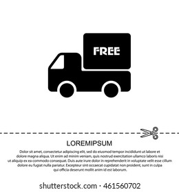 Web line icon. Free delivery