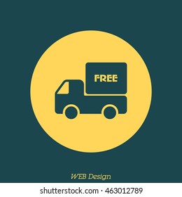 Web line icon. Free delivery