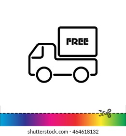 Web line icon. Free delivery