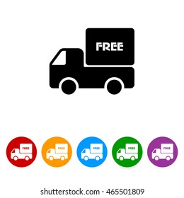 Web line icon. Free delivery