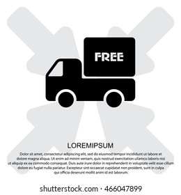 Web line icon. Free delivery