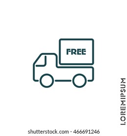Web line icon. Free delivery