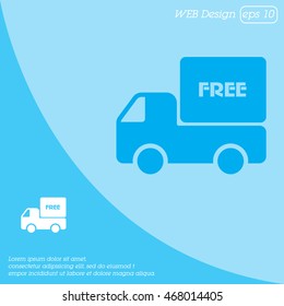 Web line icon. Free delivery