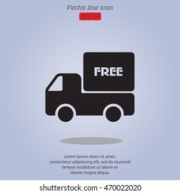 Web line icon. Free delivery