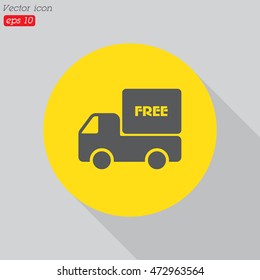 Web line icon. Free delivery