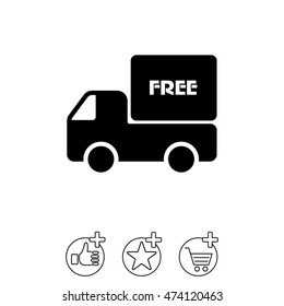 Web line icon. Free delivery