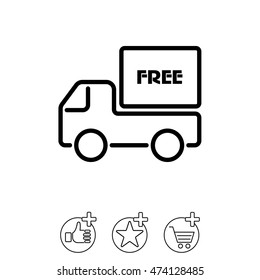 Web line icon. Free delivery