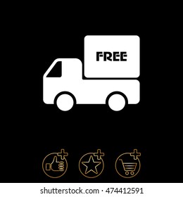 Web line icon. Free delivery