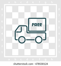 Web line icon. Free delivery